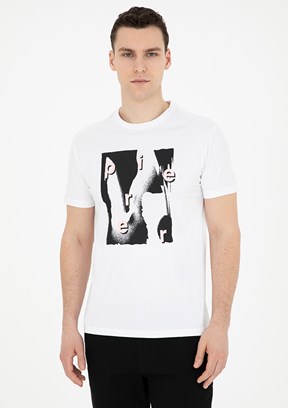 Pierre Cardin Beyaz Erkek Slim T-Shirt
