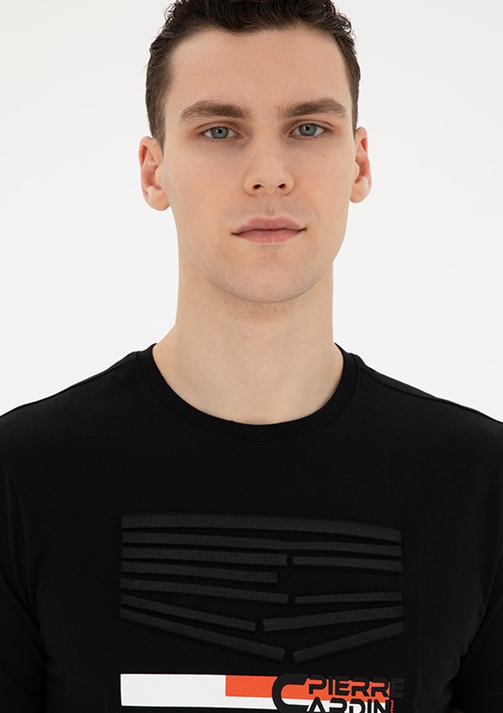 Pierre Cardin Siyah Erkek Slim T-Shirt