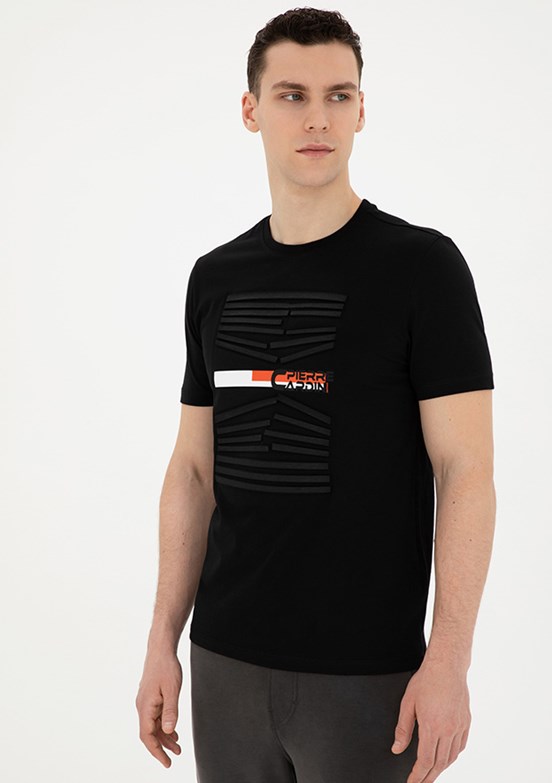 Pierre Cardin Siyah Erkek Slim T-Shirt