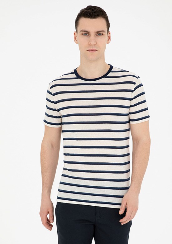 Pierre Cardin Bej Erkek Slim T-Shirt