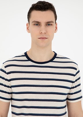 Pierre Cardin Bej Erkek Slim T-Shirt