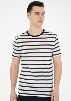 Pierre Cardin Bej Erkek Slim T-Shirt