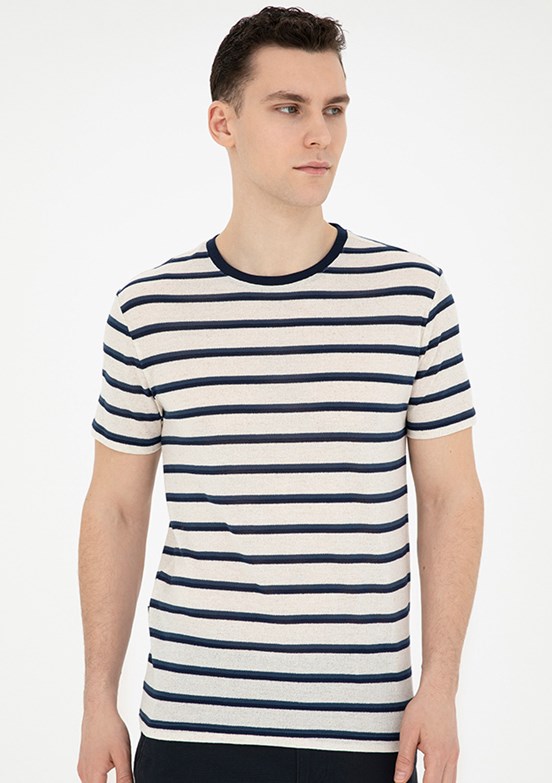 Pierre Cardin Bej Erkek Slim T-Shirt