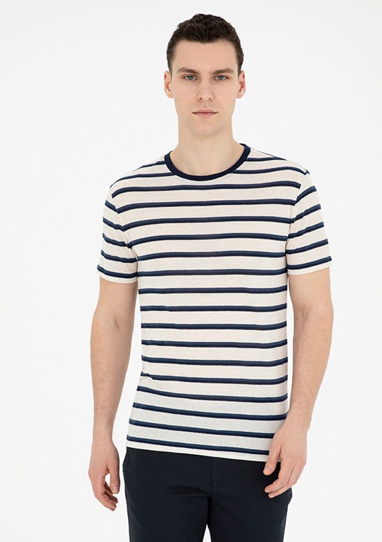 Pierre Cardin Bej Erkek Slim T-Shirt