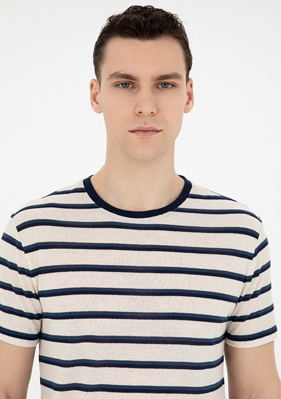 Pierre Cardin Bej Erkek Slim T-Shirt