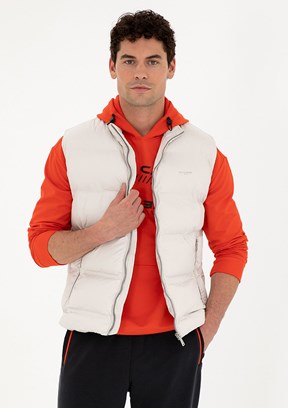 PİERRE CARDİN Beyaz Erkek Basic Mont