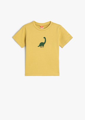 Koton Yeşil Erkek Çocuk Baskılı T-Shirt