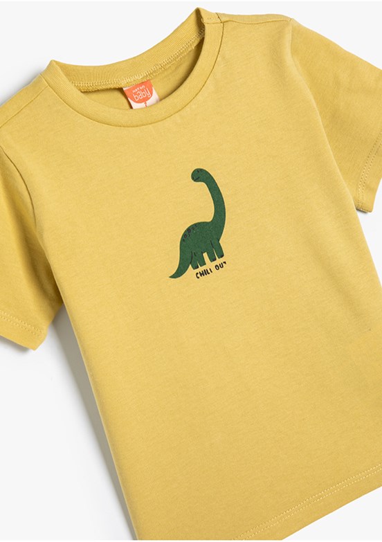 Koton Yeşil Erkek Çocuk Baskılı T-Shirt