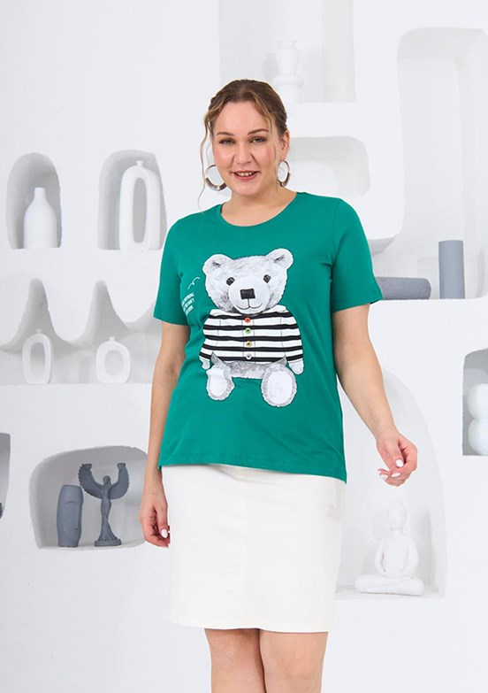 Rmg Yeşil Kadın Kısa Kol T-Shirt
