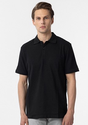 SÜVARİ Siyah Erkek Polo Yaka T-Shirt