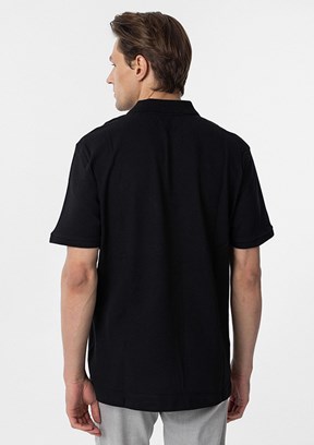 SÜVARİ Siyah Erkek Polo Yaka T-Shirt