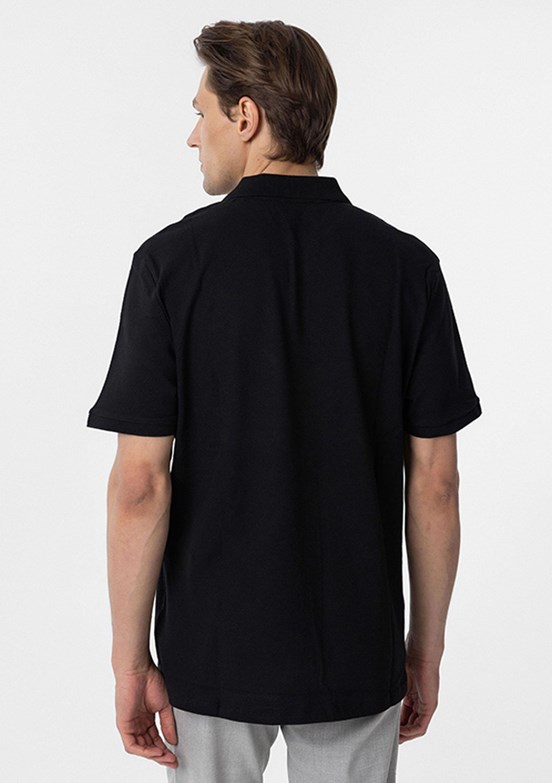 SÜVARİ Siyah Erkek Polo Yaka T-Shirt