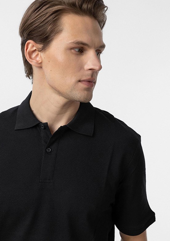 SÜVARİ Siyah Erkek Polo Yaka T-Shirt