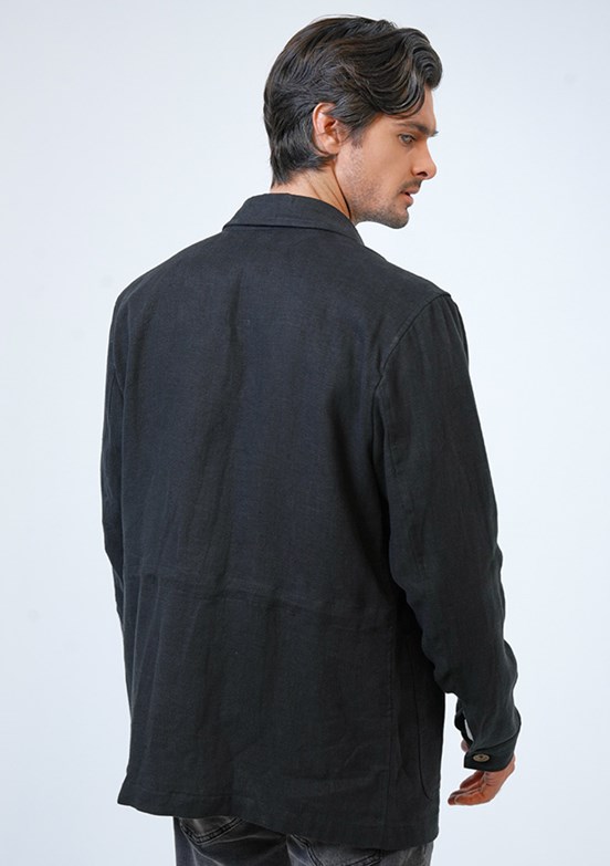 Back & Bond Siyah Erkek Dokuma Ceket