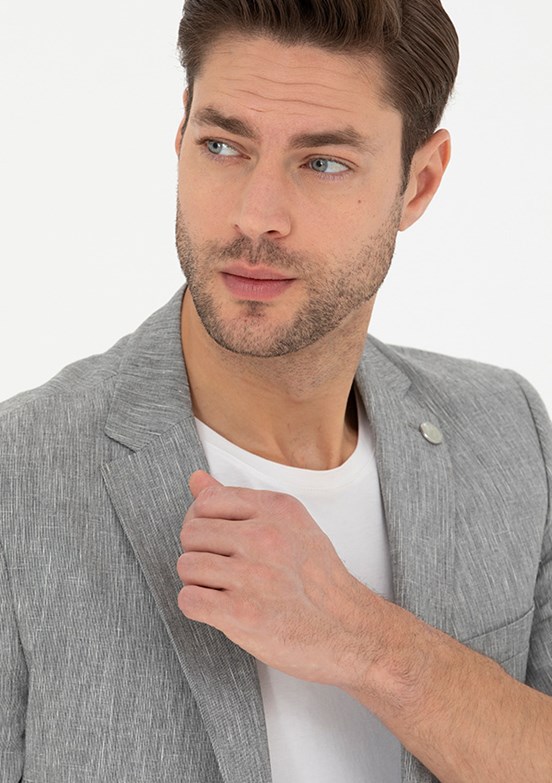 Pierre Cardin Gri Erkek Ultra Slim Ceket