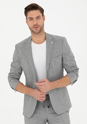 Pierre Cardin Gri Erkek Ultra Slim Ceket