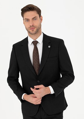 Pierre Cardin Siyah Erkek Slim Takım Elbise