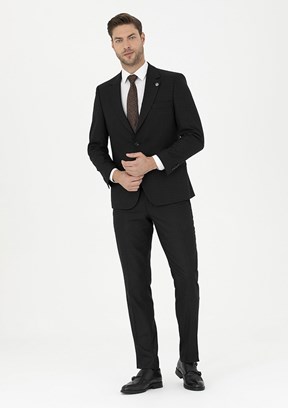 Pierre Cardin Siyah Erkek Slim Takım Elbise
