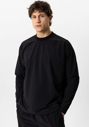 BACKANDBOND Siyah Erkek Regular Sweatshirt