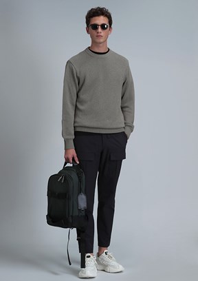LUFIAN Siyah Erkek Jogger Pantolon