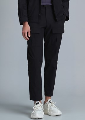 LUFIAN Siyah Erkek Jogger Pantolon