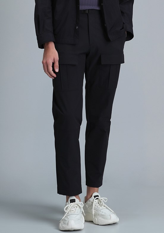 LUFIAN Siyah Erkek Jogger Pantolon