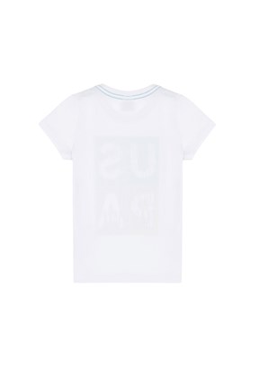US POLO ASSN - Erkek Çocuk Beyaz Regular T-Shirt