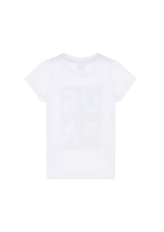 US POLO ASSN - Erkek Çocuk Beyaz Regular T-Shirt