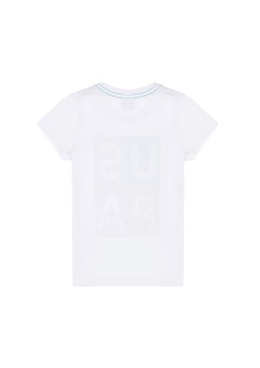 US POLO ASSN - Erkek Çocuk Beyaz Regular T-Shirt