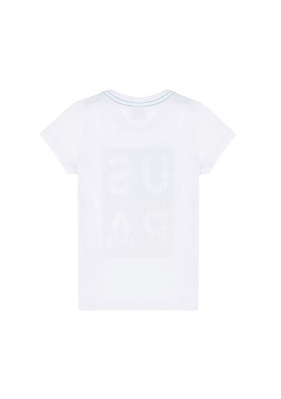 US POLO ASSN - Erkek Çocuk Beyaz Regular T-Shirt