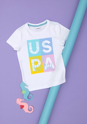 U.S. Polo Assn Beyaz Erkek Çocuk Regular T-Shirt