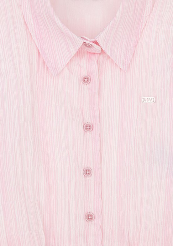 U.S. Polo Assn Pembe Kız Çocuk Uzun Kol Gömlek