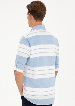 U.S. Polo Assn Mavi Erkek Uzun Kol Gömlek