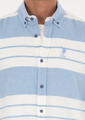 U.S. Polo Assn Mavi Erkek Uzun Kol Gömlek