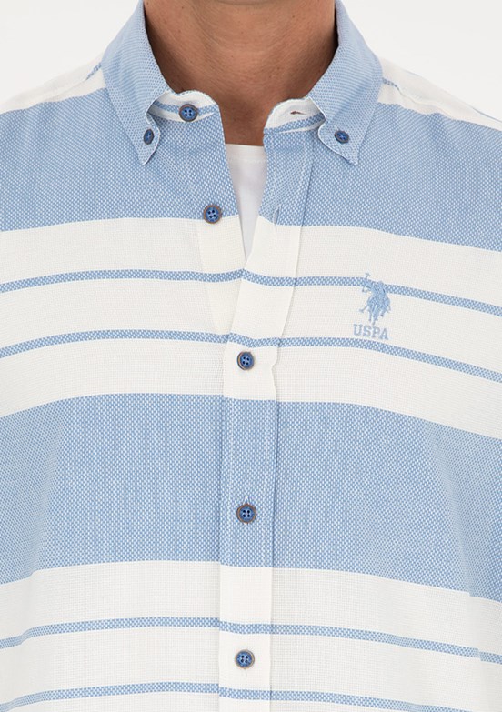 U.S. Polo Assn Mavi Erkek Uzun Kol Gömlek