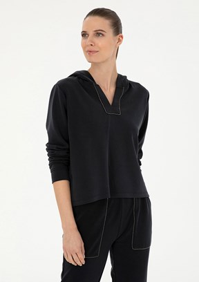 PİERRE CARDİN Siyah Kadın Örme Sweatshirt
