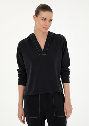 PİERRE CARDİN Siyah Kadın Örme Sweatshirt
