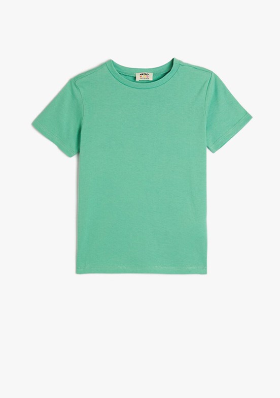 Koton Yeşil Erkek Çocuk Basic T-Shirt