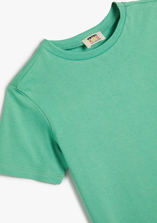Koton Yeşil Erkek Çocuk Basic T-Shirt
