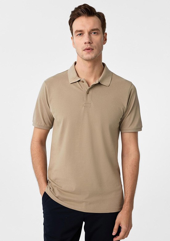 SÜVARİ Bej Erkek Polo Yaka T-Shirt