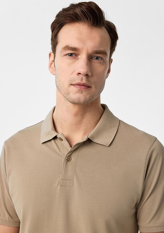 SÜVARİ Bej Erkek Polo Yaka T-Shirt