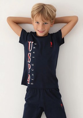 U.S. Polo Assn Erkek Çocuk İkili Pijama Takım