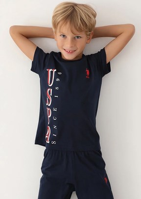 U.S. Polo Assn Erkek Çocuk İkili Pijama Takım