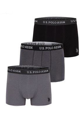 US POLO ASSN Siyah Erkek Boxer