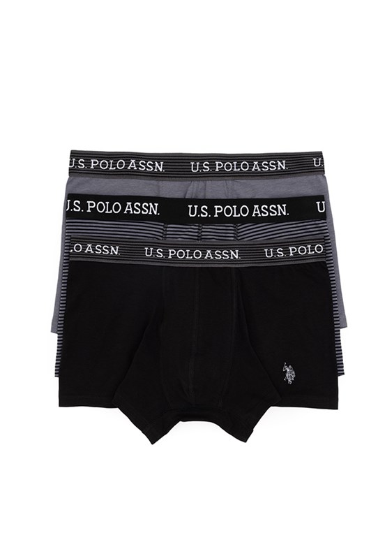 US POLO ASSN Siyah Erkek Boxer