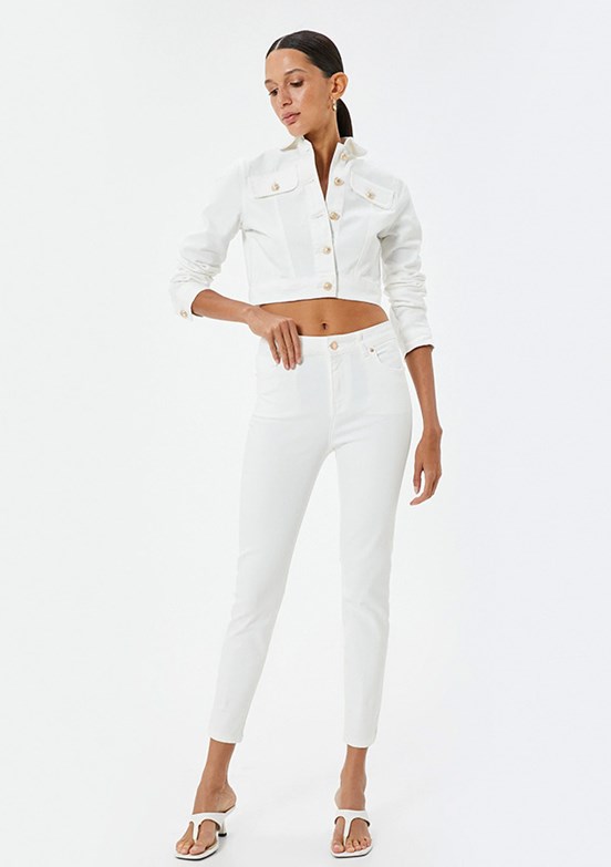 Koton Beyaz Kadın Skinny Jean Pantolon