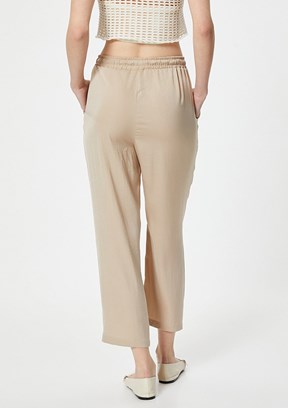 Koton Gri Kadın Cropped Pantolon