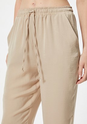 Koton Gri Kadın Cropped Pantolon