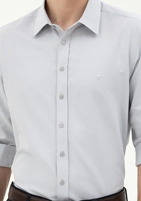 Pierre Cardin Gri Erkek Uzun Kol Gömlek