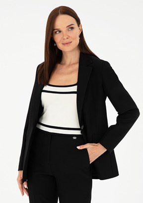 Pierre Cardin Siyah Kadın Slim Ceket